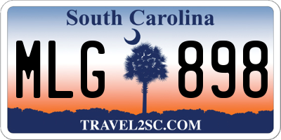 SC license plate MLG898