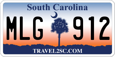SC license plate MLG912