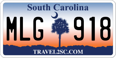 SC license plate MLG918