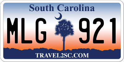 SC license plate MLG921