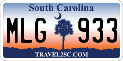 SC license plate MLG933