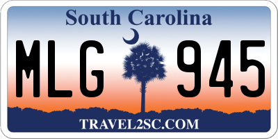 SC license plate MLG945