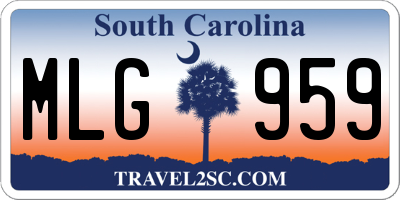 SC license plate MLG959