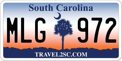 SC license plate MLG972