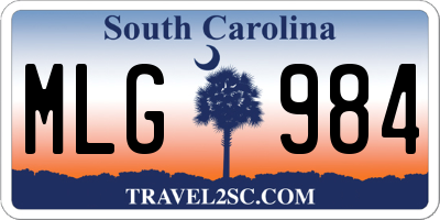 SC license plate MLG984