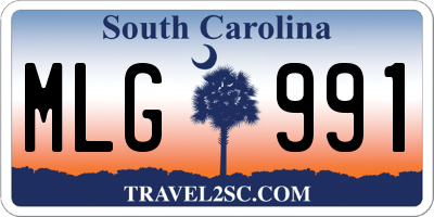 SC license plate MLG991