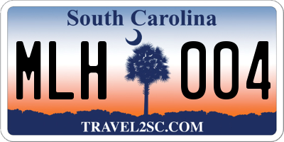 SC license plate MLH004