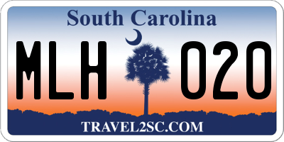 SC license plate MLH020