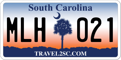 SC license plate MLH021