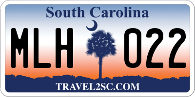 SC license plate MLH022