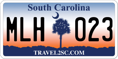 SC license plate MLH023