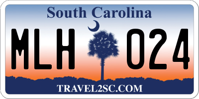 SC license plate MLH024