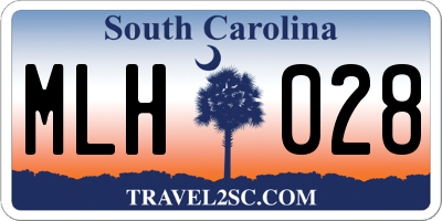 SC license plate MLH028