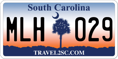 SC license plate MLH029