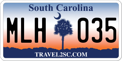 SC license plate MLH035