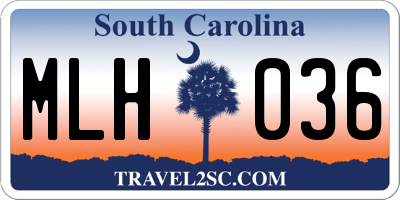 SC license plate MLH036