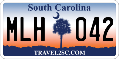 SC license plate MLH042