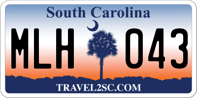 SC license plate MLH043
