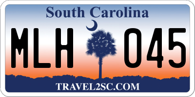 SC license plate MLH045