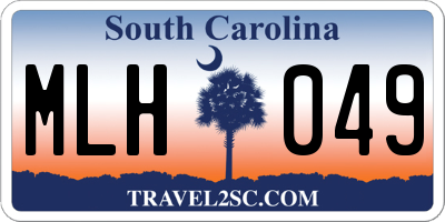 SC license plate MLH049
