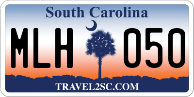 SC license plate MLH050