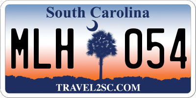 SC license plate MLH054