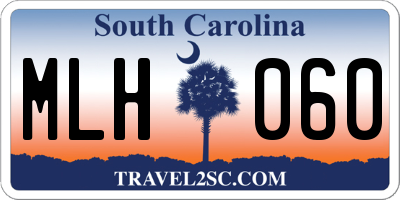 SC license plate MLH060