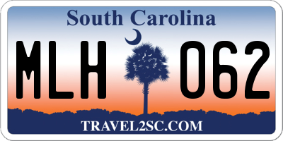 SC license plate MLH062
