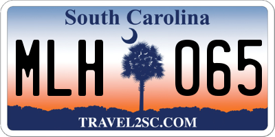 SC license plate MLH065