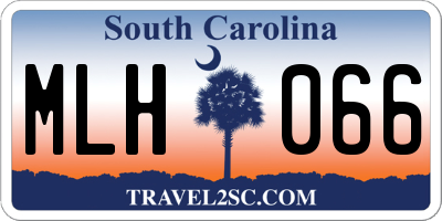 SC license plate MLH066