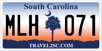 SC license plate MLH071