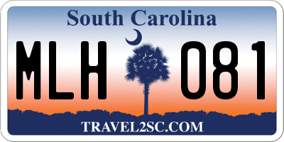 SC license plate MLH081