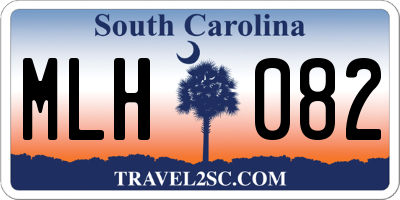 SC license plate MLH082