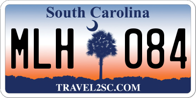 SC license plate MLH084