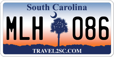 SC license plate MLH086