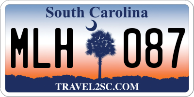 SC license plate MLH087