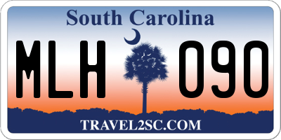 SC license plate MLH090