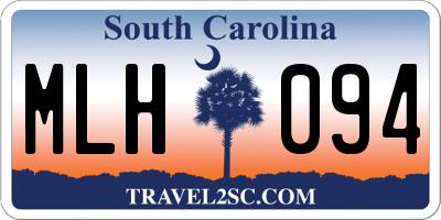 SC license plate MLH094