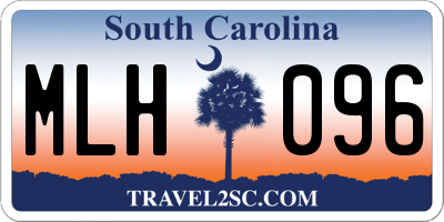 SC license plate MLH096