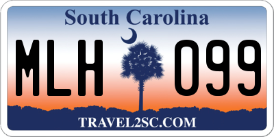 SC license plate MLH099
