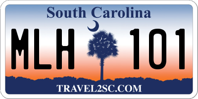 SC license plate MLH101