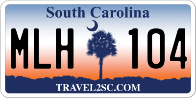 SC license plate MLH104