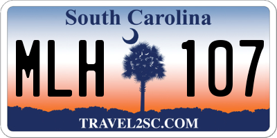 SC license plate MLH107