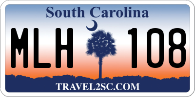 SC license plate MLH108