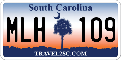 SC license plate MLH109