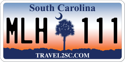 SC license plate MLH111