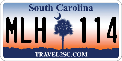 SC license plate MLH114