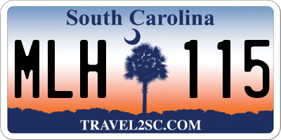 SC license plate MLH115