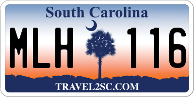 SC license plate MLH116