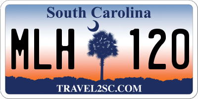 SC license plate MLH120
